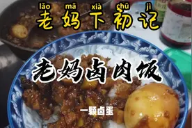 带盒饭的第100天，六十岁老妈做卤肉饭真有一套，又好吃又方便。视频封面