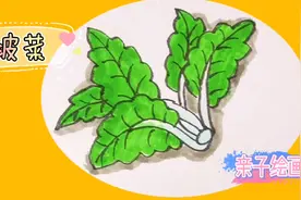 蔬菜系列简笔画，好吃又补铁的菠菜视频封面