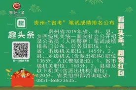 贵州“省考”笔试成绩排名公布！视频封面