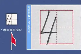 阿拉伯数字0-10的标准写法：4