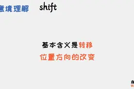 你知道电脑键盘上的shift键是什么意思吗？这可是个高频动词哦视频封面