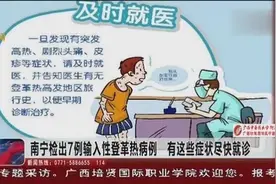 南宁检出7例输入性登革热病例，有这些症状需尽快就诊