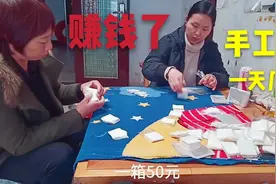 河南南阳:工地还没复工，大晓在家做手工一箱50元，日赚几百。视频封面