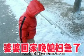 江苏婆婆上夜班没到家，外地媳妇带着孙子在滴水成冰的楼下去接她视频封面