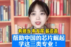 助中国芯片崛起，学这三类专业没错！有担当薪资高#好奇心大作战#视频封面