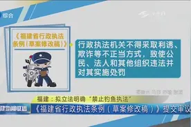 拟立法明确“禁止钓鱼执法”！福建这个条例提交审议视频封面