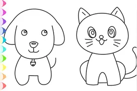 简笔画小狗小猫  简单易学 你也是萌萌哒小画家视频封面