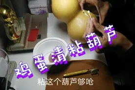 鸡蛋清修复葫芦，效果咋样，一起来看看，瞧一瞧视频封面