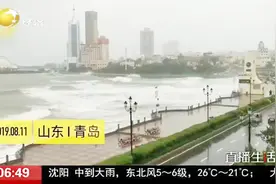 看着都害怕！巨浪滚滚，海水漫过青岛栈桥，海水浴场沙滩被淹没视频封面
