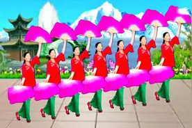 扇子广场舞《酒醉的蝴蝶》歌曲悠扬甜美  怎么也飞不出花花世界