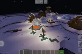 我的世界：出生点在冰刺之地的种子，附近还有一个冰原村庄和雪屋