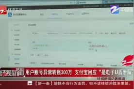 支付宝账号异常转账300万！支付宝回应了，“是电子U盾泄漏”？视频封面