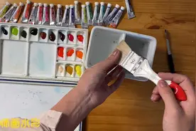 【颜料测评】用荷尔拜因管彩画一张船景，带讲解！干货满满！视频封面