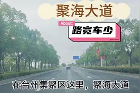 台州湾集聚区——聚海大道，路宽车少，没有早晚高峰堵车的糟心视频封面