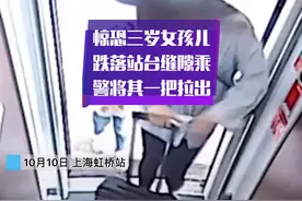 #3岁女童 蹬车时跌入#站台 间隙#警察 飞奔#紧急救援 经女童母亲现场检查孩子身体无大碍#惊险 @上海铁路公安在线视频封面