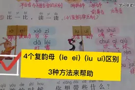 一年级学拼音，4个复韵母傻傻分不清楚，老师教你3个好方法视频封面