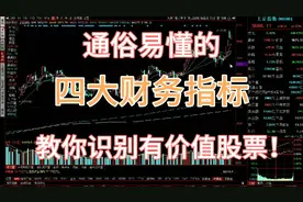 通俗易懂的四大财务指标，教你识别有价值的股票。视频封面
