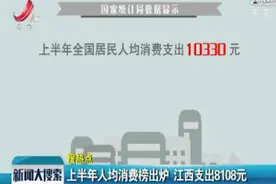 2019上半年人均消费榜出炉 江西支出8108元视频封面