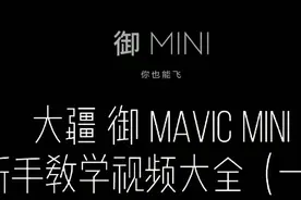 【收藏】大疆御Mini无人机官方新手教学视频大全（一）视频封面