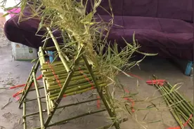 山上有些细竹子，砍些来做个鞋架。看看能做个什么样的鞋架。视频封面