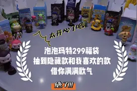 泡泡玛特299盲盒福袋抽出隐藏款，吸我满满欧气视频封面
