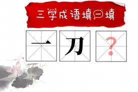 三字成语“？龙套”“一刀？”怎么补充完整？你了解它的意思吗？视频封面