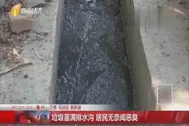 排水沟里塞满了生活垃圾 散发恶臭让居民们无奈 只能天天闻视频封面