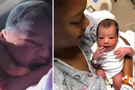 紧急！孕妇车上分娩诞下女婴，10岁大儿子镇定拍下过程视频封面