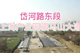 上海产业园，驷马山大道，岱河路东段航拍