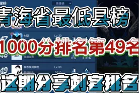 王者低分荣耀战区无人区之青海省刺客最低县榜！