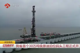 江苏省首个30万吨级原油泊位码头工程正式开工，投资达26.8亿！视频封面