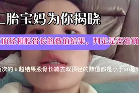 双顶径和股骨长的数值结果是否大于20？来判定男女宝！我有话说视频封面
