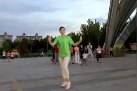 傍晚公园又热闹了《气质美女一人跳尬舞》引来大叔大爷来回走视频封面
