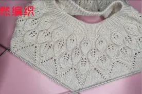 手工织毛衣  从上往下编织育克领——叶子花 编织详解教程视频封面