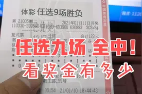 足球任选九场中了，看奖金有多少视频封面