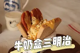 用牛奶盒做的三明治，会有牛奶味吗视频封面