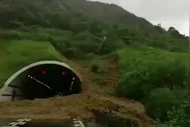 现场：“利奇马”携暴雨袭浙 高速隧道口山体塌方 泥土倾泻而下视频封面