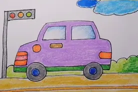 《马路上的小汽车》儿童画视频封面