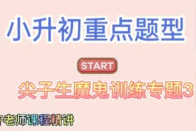 小升初数学《尖子生训练专题3》举一反三、转换思维、以题解题视频封面