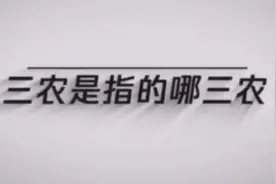 都在说三农，你知道三农是哪三农吗？视频封面