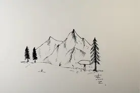 绘画全过程。来一场说走说走的爬山之旅吗
