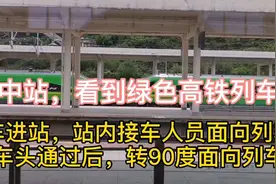 阆中站，看到绿色高铁列车。兰渝铁路开通后阆中设站。视频封面
