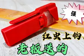 渔具店老板送的红虫上钩器，上钩简单不沾手，简直就是野钓利器视频封面