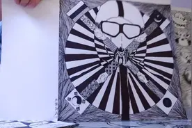 【学设计的学生的作业】平面构成作业  画疯了😖视频封面