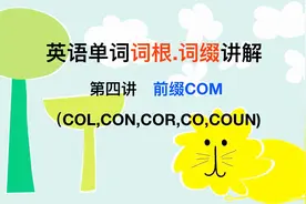单词词根.词缀记忆法：前缀COM（COL,CON,COR,CO,COUN)视频封面