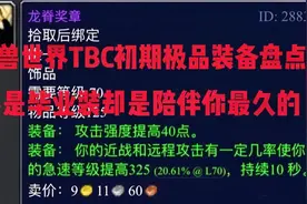 魔兽世界：TBC前期必拿的10件极品装备，龙脊可以陪伴你很久视频封面