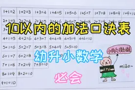 学前数学十以内的加法口诀表·幼升小衔接学习#学浪计划#视频封面