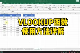 VLOOKUP函数使用方法详解视频封面