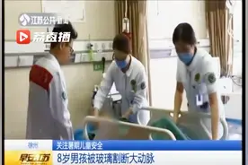 8岁男孩独自玩耍碰碎玻璃 被割断动脉视频封面