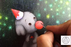 【一幅画的诞生】发一个我画画的全过程，一起来看画满天繁星～视频封面